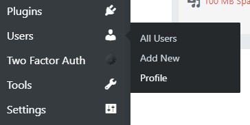 users profile