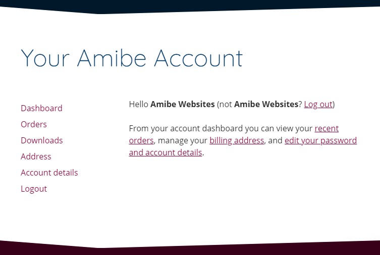 your amibe account